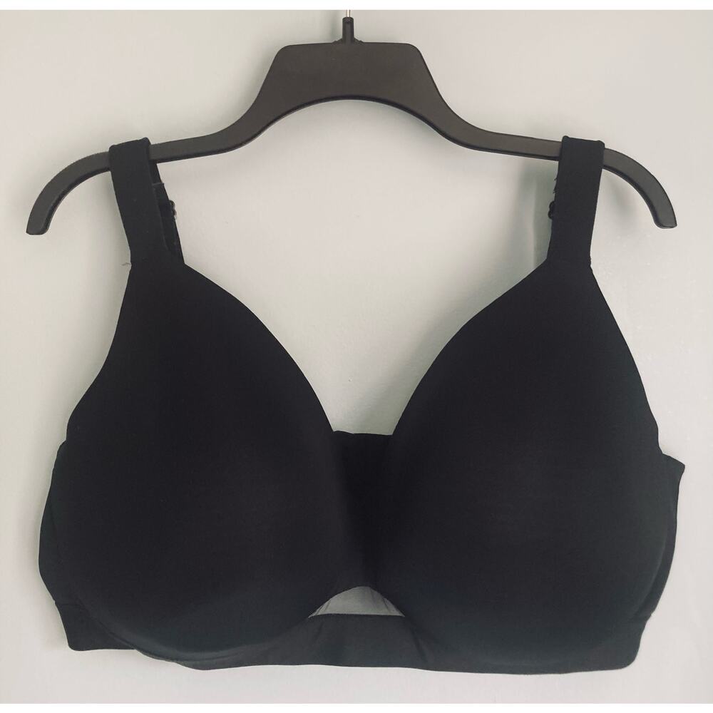 Cacique Lightly Lined Full Coverage Bra 42F Black